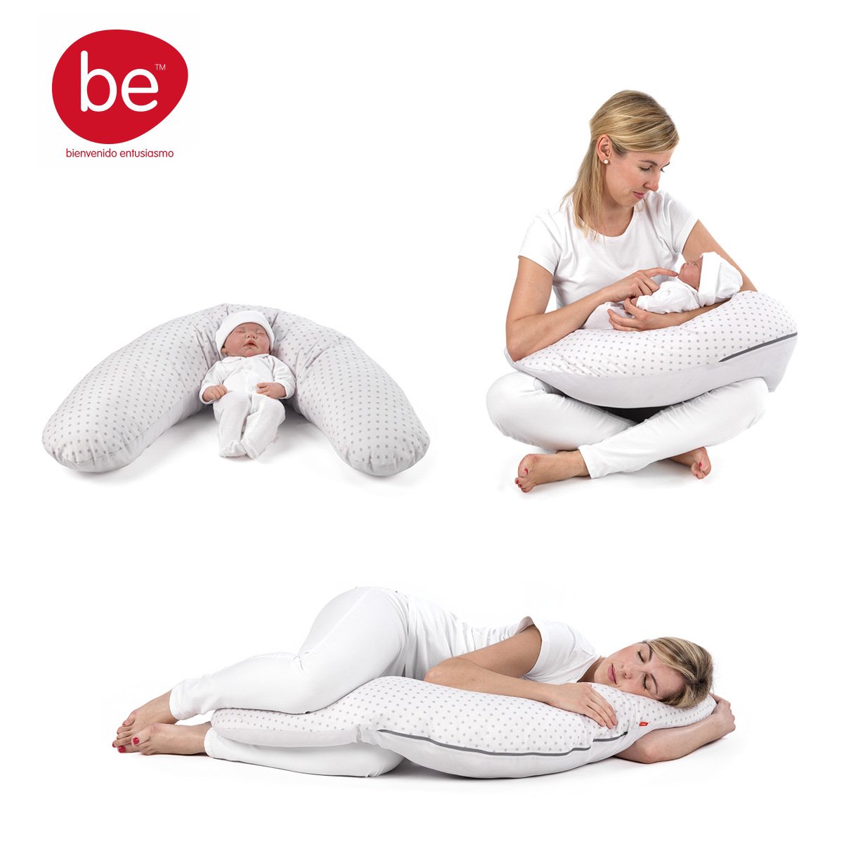 Cojin de Lactancia Be Moon Verde 16x110x63 - Imagen 4