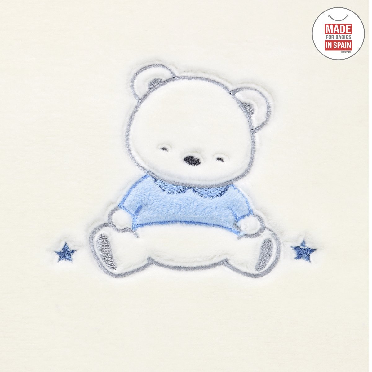 Manta Bordada Pes 110X140 Cm Polar Celeste - Imagen 3