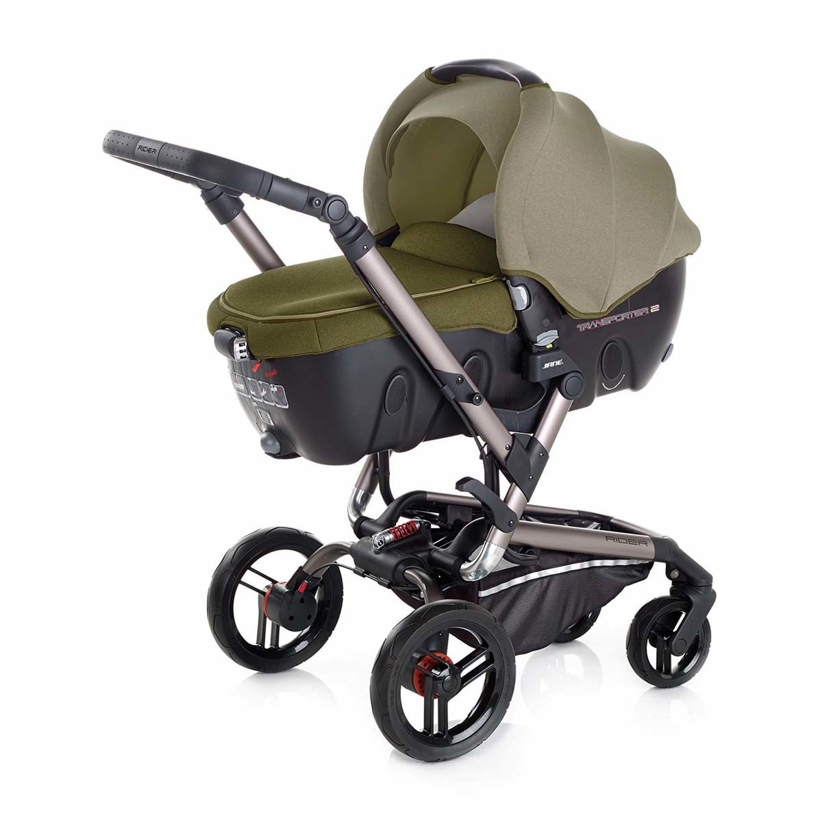 Coche de Paseo Trio Jane Rider Form Strata + Transporter - Woods