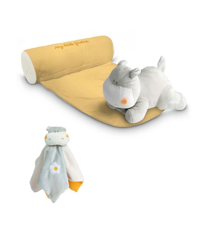 Cojin antivuelco Hippo + Dou Dou de Jane - mostaza