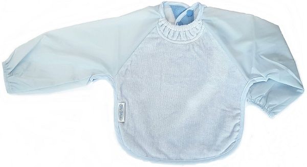 Babero bebe Silly Billyz con manga larga (6 meses a 2 años) - Pastel Azul