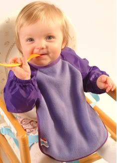 Babero bebe Silly Billyz con manga larga (6 meses a 2 años) - Pastel Azul