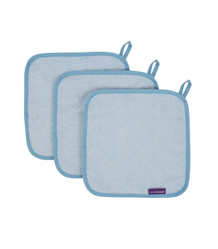 Pack de 3 Paños de bambu Clevamama - Azul
