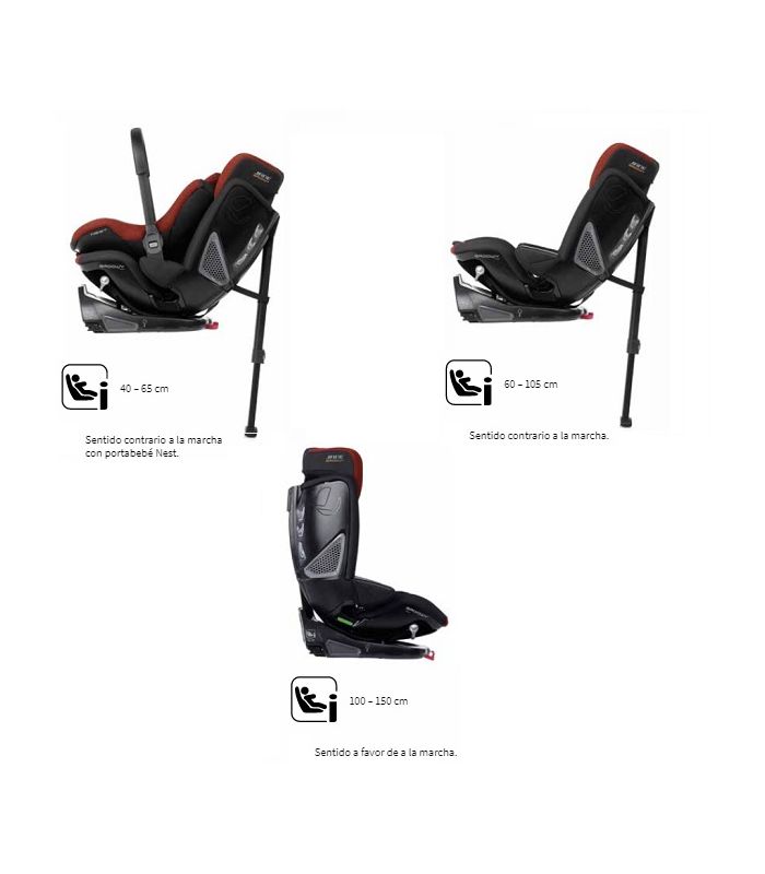Silla de auto Groowy + Nest Grupo 0+/1/2/3 Jane - Jet Black