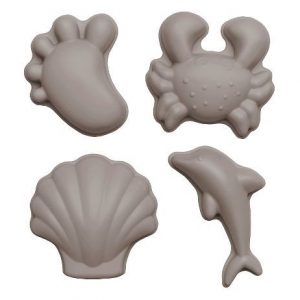 Set moldes de Playa de Silicona Scrunch - Gris Clarito