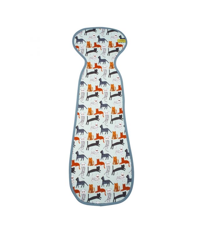 Colchoneta 3D Aeromoov para Silla de auto Grupo 2/3 AirLayer Gatos Edición Limitada Azul Celeste