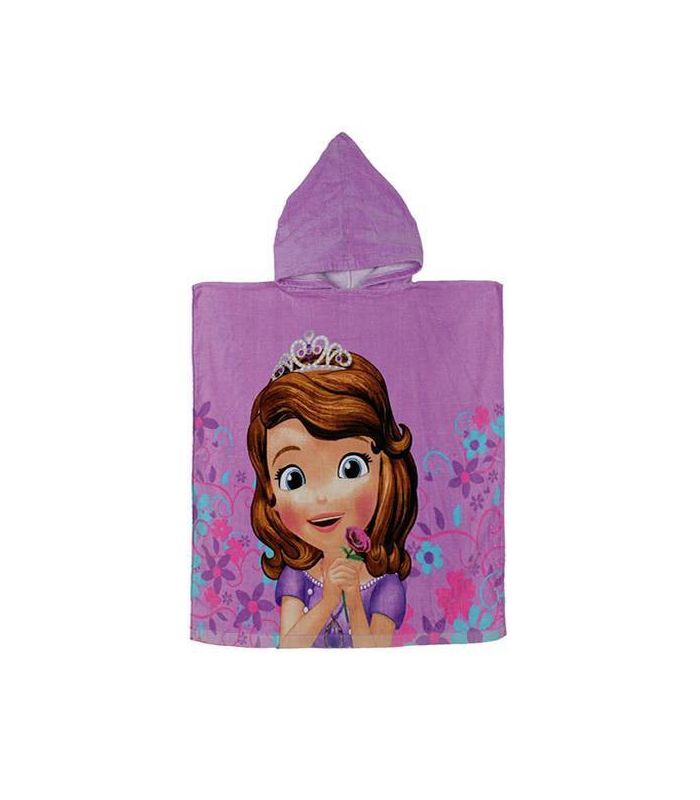 Toalla poncho para niños Princesa Sofia