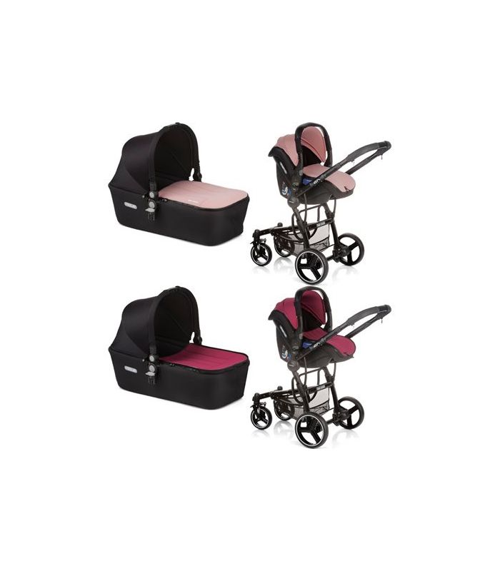 Cochecito de paseo trio Bandit 3 Nidus Naif Be Cool - Malva/Rosa