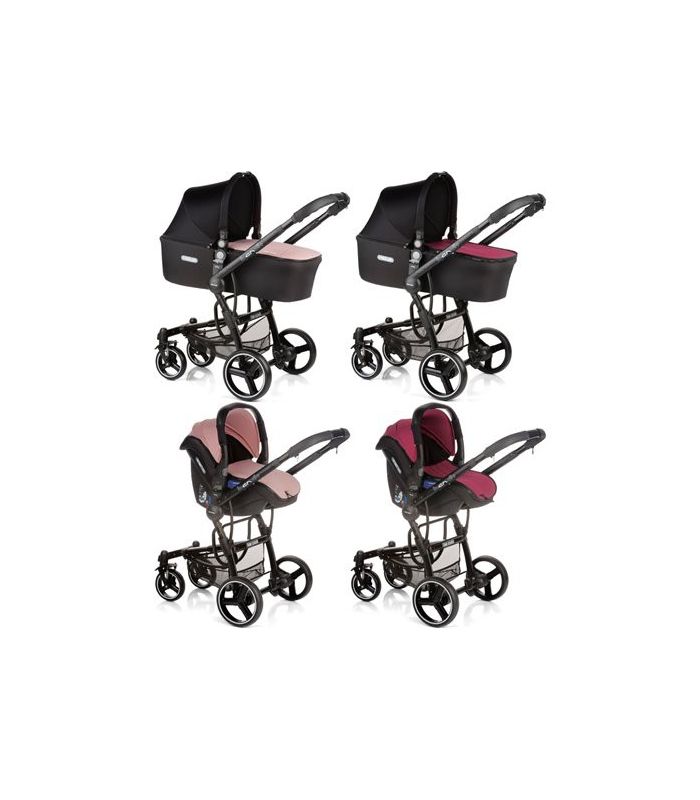 Cochecito de paseo trio Bandit 3 Nidus Naif Be Cool - Malva/Rosa