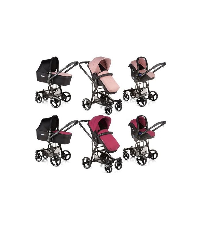 Cochecito de paseo trio Bandit 3 Nidus Naif Be Cool - Malva/Rosa